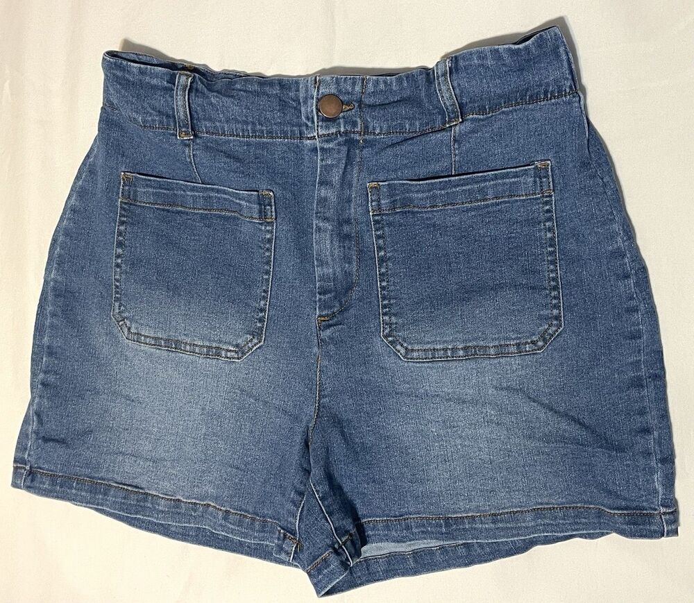 Bagatelle Women’s Denim Shorts Size 10 Blue High Rise Stretch Casual Jean Shorts